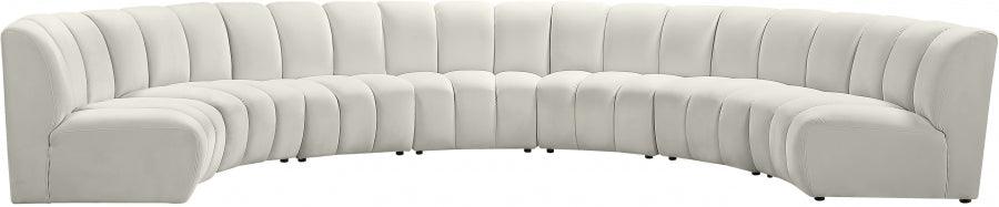 Meridian Furniture - Infinity Modular 7 Piece Sectional In Cream - 638Cream-7Pc