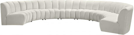 Meridian Furniture - Infinity Modular 8 Piece Sectional In Cream - 638Cream-8Pc