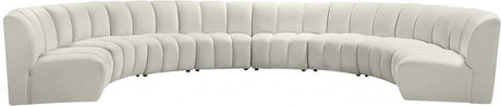 Meridian Furniture - Infinity Modular 8 Piece Sectional In Cream - 638Cream-8Pc