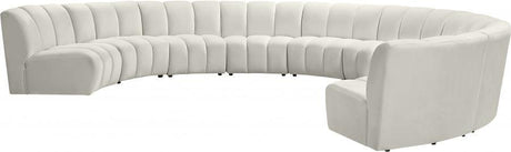 Meridian Furniture - Infinity Modular 9 Piece Sectional In Cream - 638Cream-9Pc