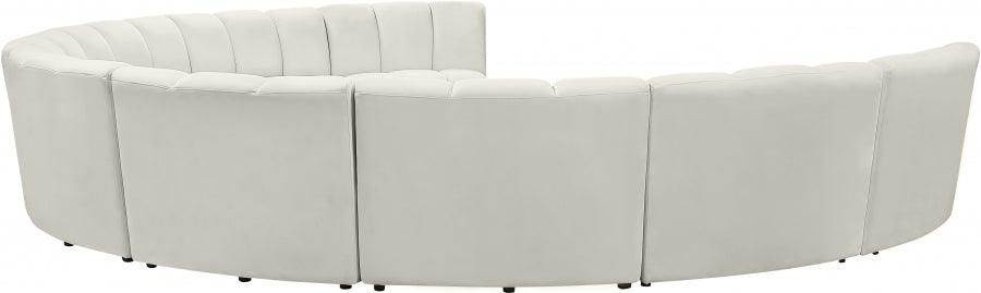 Meridian Furniture - Infinity Modular 9 Piece Sectional In Cream - 638Cream-9Pc