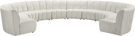 Meridian Furniture - Infinity 10 Piece Modular Sectional In Cream - 638Cream-10Pc