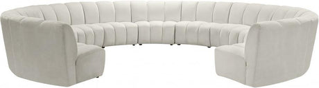 Meridian Furniture - Infinity 11 Piece Modular Sectional In Cream - 638Cream-11Pc