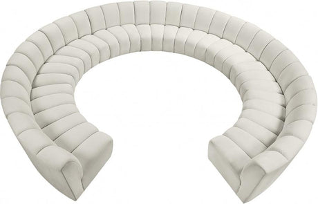 Meridian Furniture - Infinity 11 Piece Modular Sectional In Cream - 638Cream-11Pc