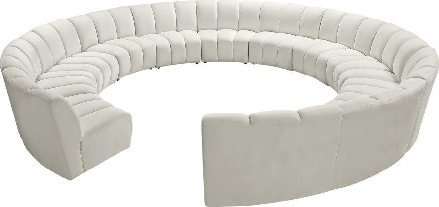 Meridian Furniture - Infinity 12 Piece Modular Sectional In Cream - 638Cream-12Pc