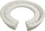 Meridian Furniture - Infinity 12 Piece Modular Sectional In Cream - 638Cream-12Pc