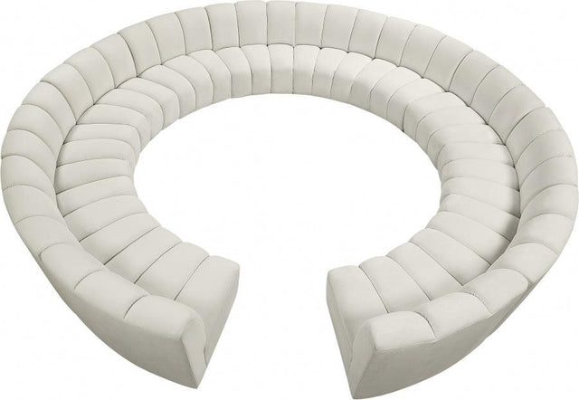 Meridian Furniture - Infinity 12 Piece Modular Sectional In Cream - 638Cream-12Pc