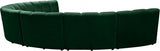 Meridian Furniture - Infinity Modular 7 Piece Sectional In Green - 638Green-7Pc