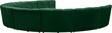 Meridian Furniture - Infinity Modular 9 Piece Sectional In Green - 638Green-9Pc