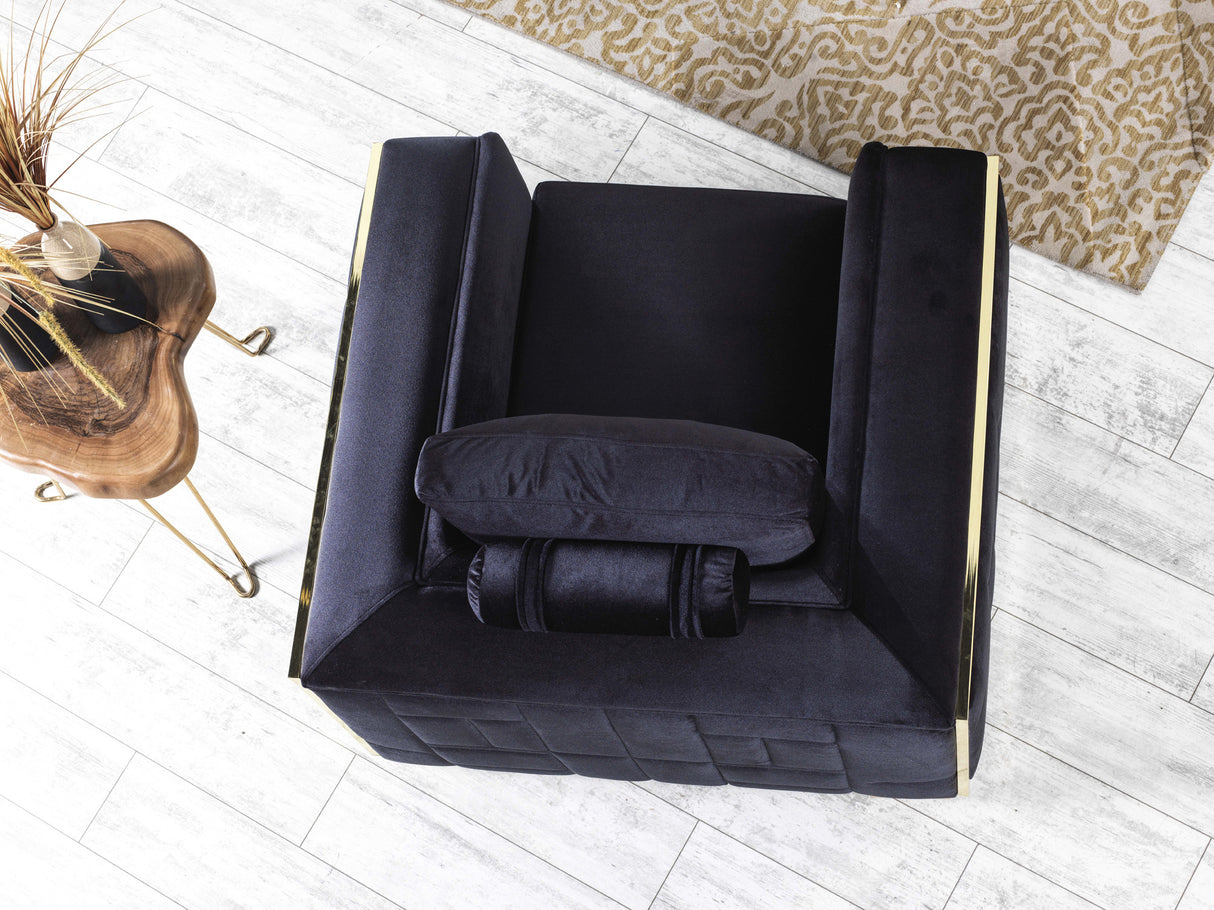 Regina Home Square Chair with Accent Trim Home Elegance USA