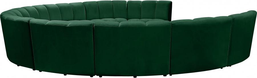 Meridian Furniture - Infinity 10 Piece Modular Sectional In Green - 638Green-10Pc