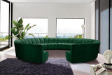 Meridian Furniture - Infinity 12 Piece Modular Sectional In Green - 638Green-12Pc