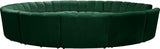 Meridian Furniture - Infinity 12 Piece Modular Sectional In Green - 638Green-12Pc