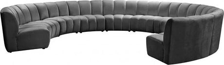 Meridian Furniture - Infinity 10 Piece Modular Sectional In Grey - 638Grey-10Pc