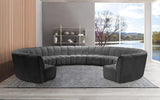 Meridian Furniture - Infinity 11 Piece Modular Sectional In Grey - 638Grey-11Pc