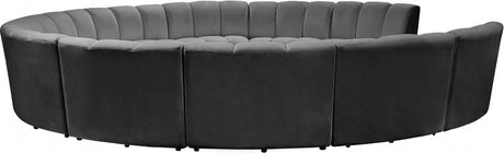 Meridian Furniture - Infinity 11 Piece Modular Sectional In Grey - 638Grey-11Pc