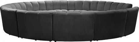 Meridian Furniture - Infinity 12 Piece Modular Sectional In Grey - 638Grey-12Pc