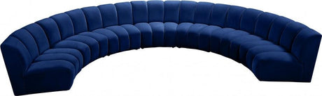 Meridian Furniture - Infinity Modular 7 Piece Sectional In Navy - 638Navy-7Pc