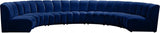 Meridian Furniture - Infinity Modular 7 Piece Sectional In Navy - 638Navy-7Pc