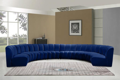 Meridian Furniture - Infinity Modular 8 Piece Sectional In Navy - 638Navy-8Pc