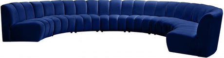 Meridian Furniture - Infinity Modular 8 Piece Sectional In Navy - 638Navy-8Pc