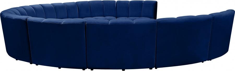 Meridian Furniture - Infinity 10 Piece Modular Sectional In Navy - 638Navy-10Pc