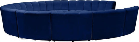 Meridian Furniture - Infinity 11 Piece Modular Sectional In Navy - 638Navy-11Pc