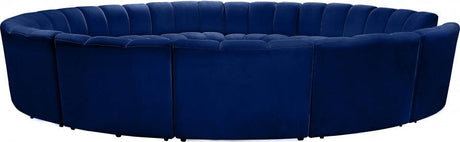 Meridian Furniture - Infinity 12 Piece Modular Sectional In Navy - 638Navy-12Pc