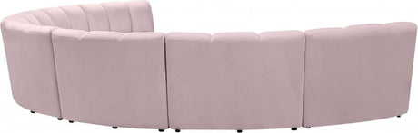 Meridian Furniture - Infinity Modular 7 Piece Sectional In Pink - 638Pink-7Pc