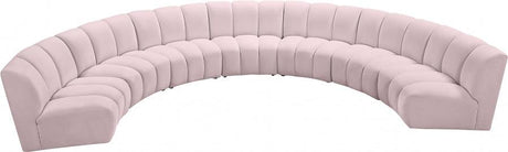 Meridian Furniture - Infinity Modular 7 Piece Sectional In Pink - 638Pink-7Pc