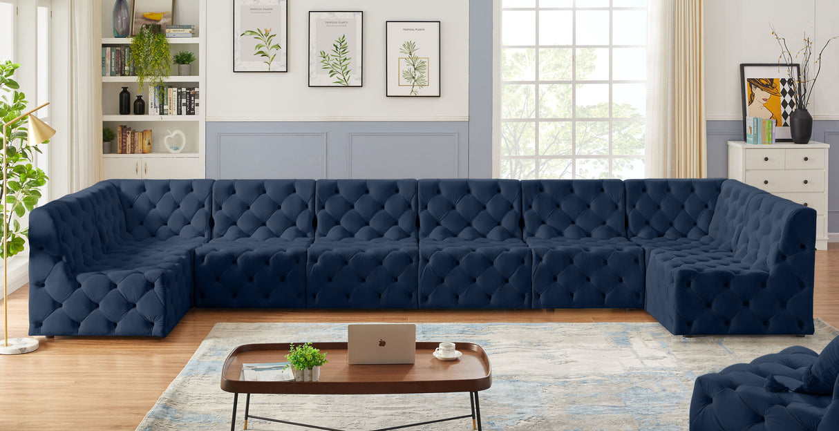 Tuft - Modular Sectional 8 Piece - Navy - Modern & Contemporary - Home Elegance USA