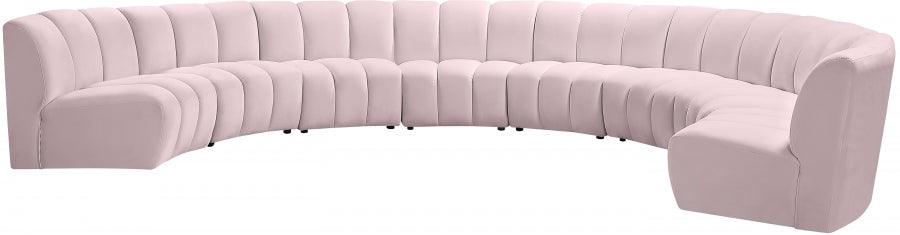 Meridian Furniture - Infinity Modular 8 Piece Sectional In Pink - 638Pink-8Pc