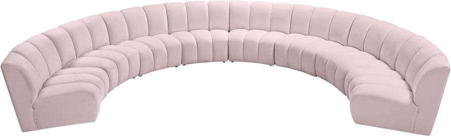 Meridian Furniture - Infinity Modular 8 Piece Sectional In Pink - 638Pink-8Pc