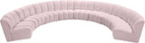 Meridian Furniture - Infinity Modular 8 Piece Sectional In Pink - 638Pink-8Pc