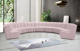 Meridian Furniture - Infinity Modular 9 Piece Sectional In Pink - 638Pink-9Pc