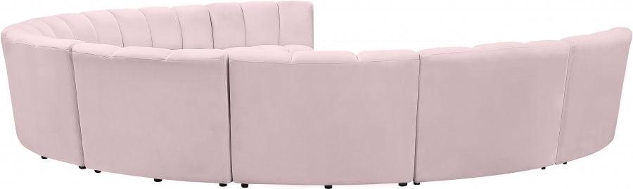 Meridian Furniture - Infinity Modular 9 Piece Sectional In Pink - 638Pink-9Pc