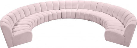 Meridian Furniture - Infinity Modular 9 Piece Sectional In Pink - 638Pink-9Pc