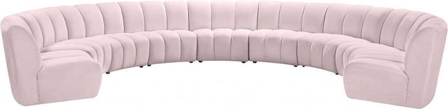 Meridian Furniture - Infinity Modular 9 Piece Sectional In Pink - 638Pink-9Pc