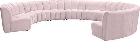 Meridian Furniture - Infinity 10 Piece Modular Sectional In Pink - 638Pink-10Pc