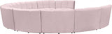 Meridian Furniture - Infinity 10 Piece Modular Sectional In Pink - 638Pink-10Pc