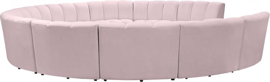 Meridian Furniture - Infinity 11 Piece Modular Sectional In Pink - 638Pink-11Pc