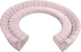 Meridian Furniture - Infinity 11 Piece Modular Sectional In Pink - 638Pink-11Pc