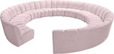 Meridian Furniture - Infinity 12 Piece Modular Sectional In Pink - 638Pink-12Pc