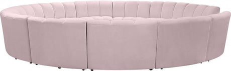 Meridian Furniture - Infinity 12 Piece Modular Sectional In Pink - 638Pink-12Pc