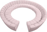 Meridian Furniture - Infinity 12 Piece Modular Sectional In Pink - 638Pink-12Pc