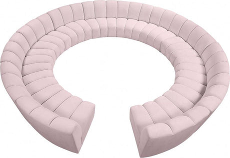 Meridian Furniture - Infinity 12 Piece Modular Sectional In Pink - 638Pink-12Pc