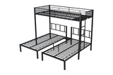 Triple twin bunk bed, can be separated into 3 twin beds - Home Elegance USA