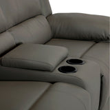 Sectional Manual Reclining Sofa GREY PU（W223S00029、W223S00070。Size difference, See Details in page.） - Home Elegance USA