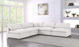 Serene - Cloud 5 Piece Modular Sectional - Cream - Fabric - Home Elegance USA