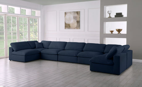 Serene - Cloud Modular Sectional 7 Piece - Navy - Home Elegance USA